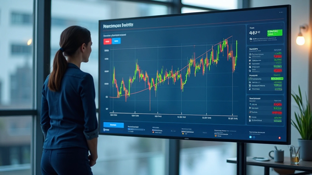 Dashboard detail met scatterplot die relatie toont tussen twee financiële variabelen, elk punt is een aandeel