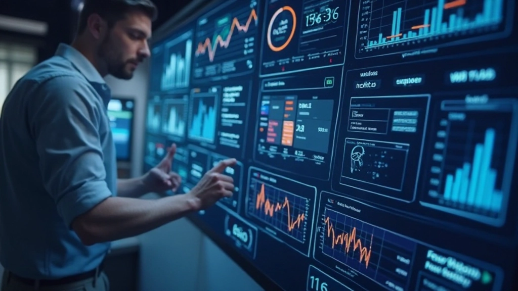 Moderne fintech dashboard interface met grafieken en data-visualisatie
