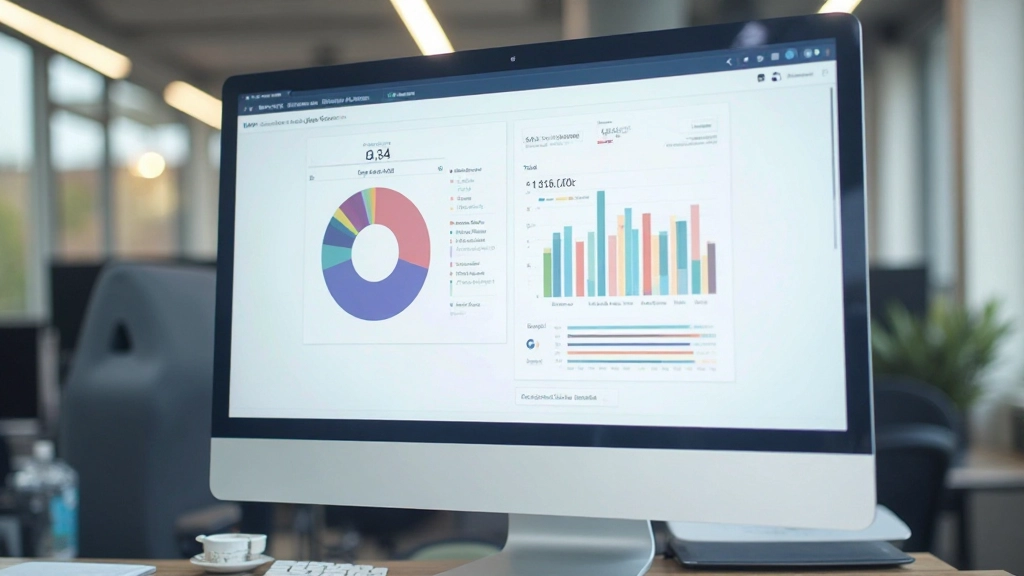 Computerscherm met donutgrafieken die portefeuilleverdeling laat zien met het totaalbedrag in het midden van de donut